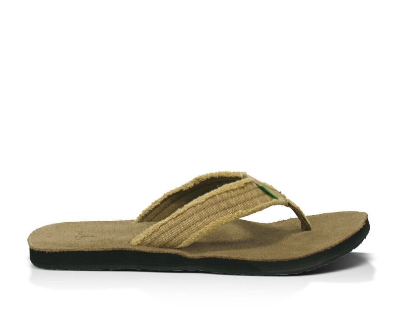 Férfi Strandpapucs - Sanuk Fraid Not Big & Tall - Sanuk Khaki Cipő PIYKVD259